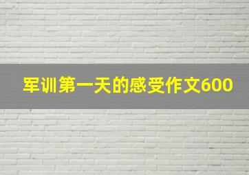 军训第一天的感受作文600