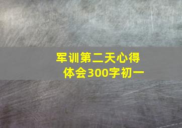 军训第二天心得体会300字初一