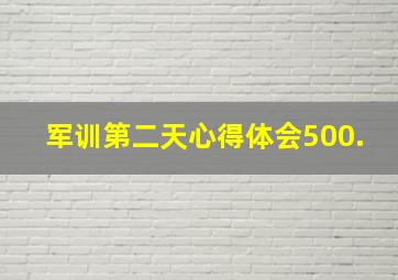 军训第二天心得体会500.