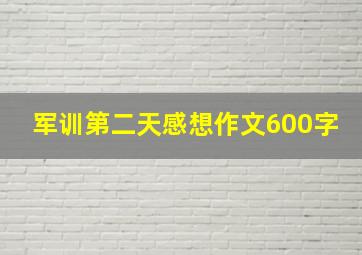 军训第二天感想作文600字