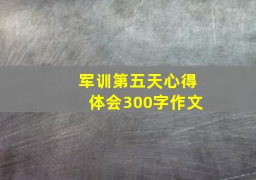 军训第五天心得体会300字作文