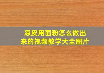 凉皮用面粉怎么做出来的视频教学大全图片