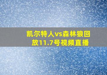 凯尔特人vs森林狼回放11.7号视频直播