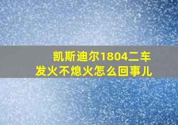 凯斯迪尔1804二车发火不熄火怎么回事儿