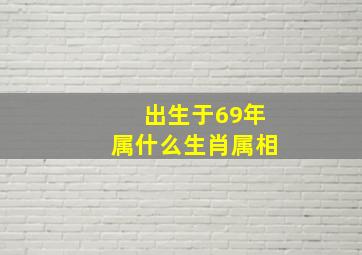 出生于69年属什么生肖属相