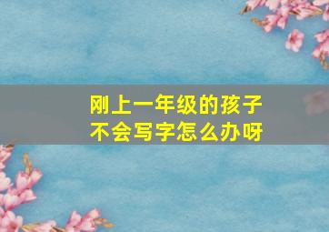 刚上一年级的孩子不会写字怎么办呀