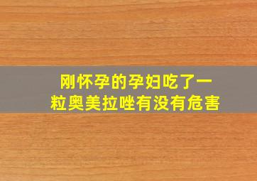 刚怀孕的孕妇吃了一粒奥美拉唑有没有危害