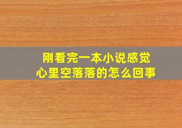 刚看完一本小说感觉心里空落落的怎么回事