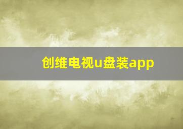 创维电视u盘装app