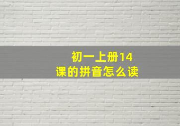 初一上册14课的拼音怎么读