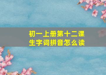 初一上册第十二课生字词拼音怎么读