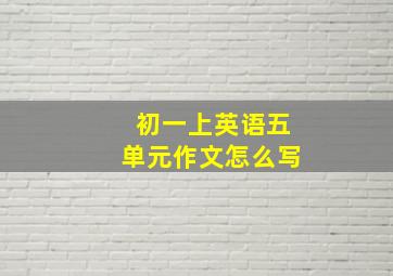 初一上英语五单元作文怎么写