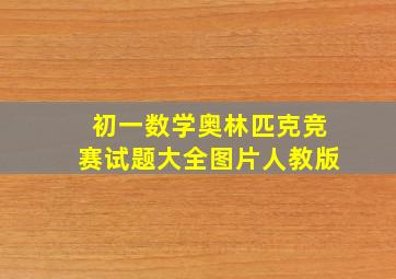 初一数学奥林匹克竞赛试题大全图片人教版