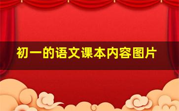 初一的语文课本内容图片