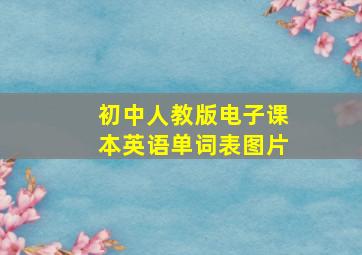 初中人教版电子课本英语单词表图片