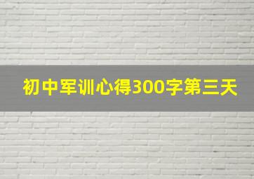 初中军训心得300字第三天