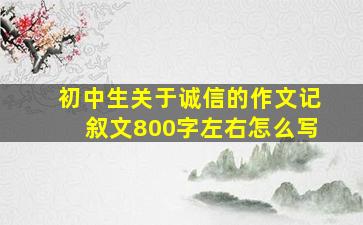 初中生关于诚信的作文记叙文800字左右怎么写