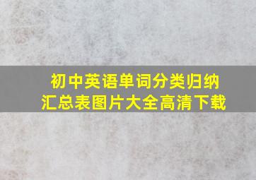 初中英语单词分类归纳汇总表图片大全高清下载