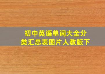 初中英语单词大全分类汇总表图片人教版下