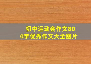 初中运动会作文800字优秀作文大全图片