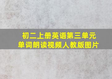 初二上册英语第三单元单词朗读视频人教版图片