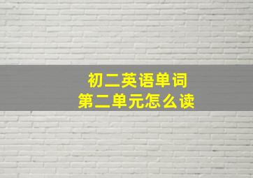 初二英语单词第二单元怎么读