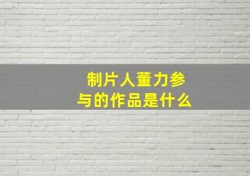 制片人董力参与的作品是什么