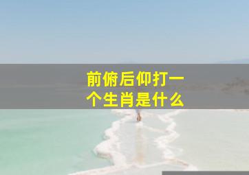 前俯后仰打一个生肖是什么