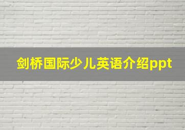 剑桥国际少儿英语介绍ppt