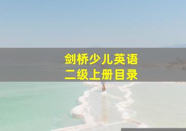 剑桥少儿英语二级上册目录