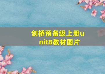 剑桥预备级上册unit8教材图片