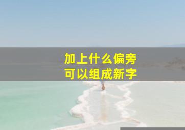 加上什么偏旁可以组成新字