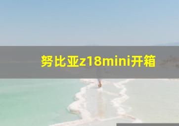 努比亚z18mini开箱