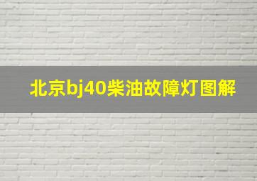 北京bj40柴油故障灯图解