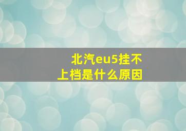 北汽eu5挂不上档是什么原因