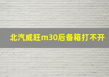 北汽威旺m30后备箱打不开