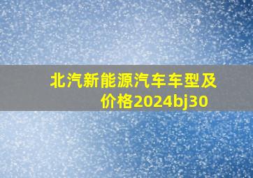 北汽新能源汽车车型及价格2024bj30