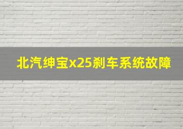 北汽绅宝x25刹车系统故障