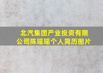 北汽集团产业投资有限公司陈瑶瑶个人简历图片