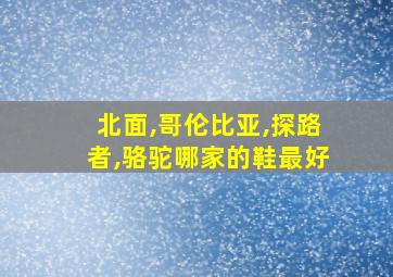 北面,哥伦比亚,探路者,骆驼哪家的鞋最好