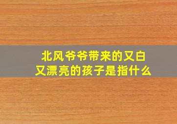 北风爷爷带来的又白又漂亮的孩子是指什么