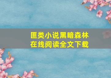 匪类小说黑暗森林在线阅读全文下载