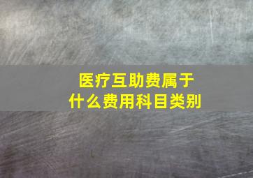 医疗互助费属于什么费用科目类别