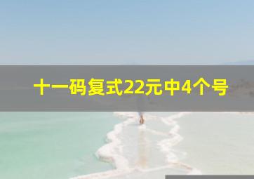 十一码复式22元中4个号