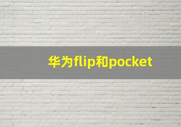 华为flip和pocket