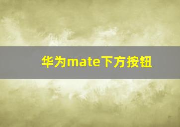 华为mate下方按钮