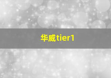 华威tier1