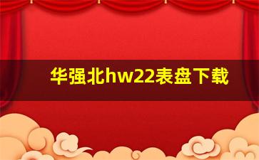 华强北hw22表盘下载