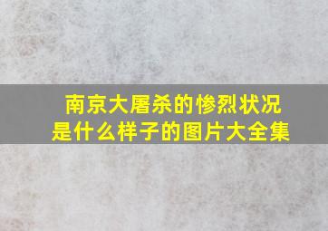 南京大屠杀的惨烈状况是什么样子的图片大全集