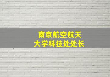 南京航空航天大学科技处处长